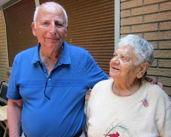 Meir with Berta on the occasion of her 90th birthday.